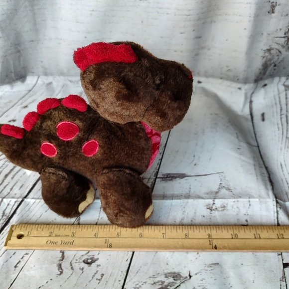 Webkinz Cocoa Dinosaur Brown Red Pink Ganz Plush 9" Toy Lovey No Code valentine - Picture 8 of 8